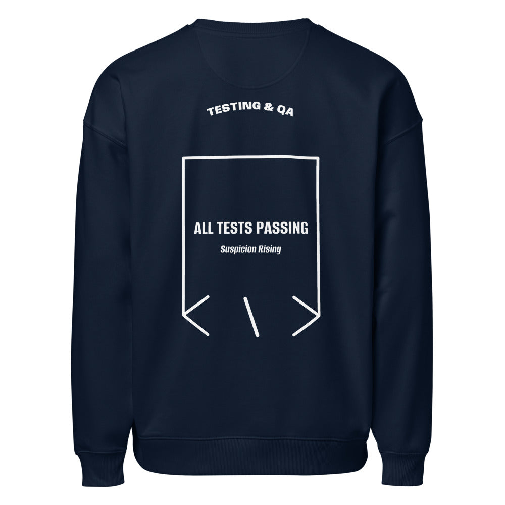 All Tests Passing — French Navy White back mockup