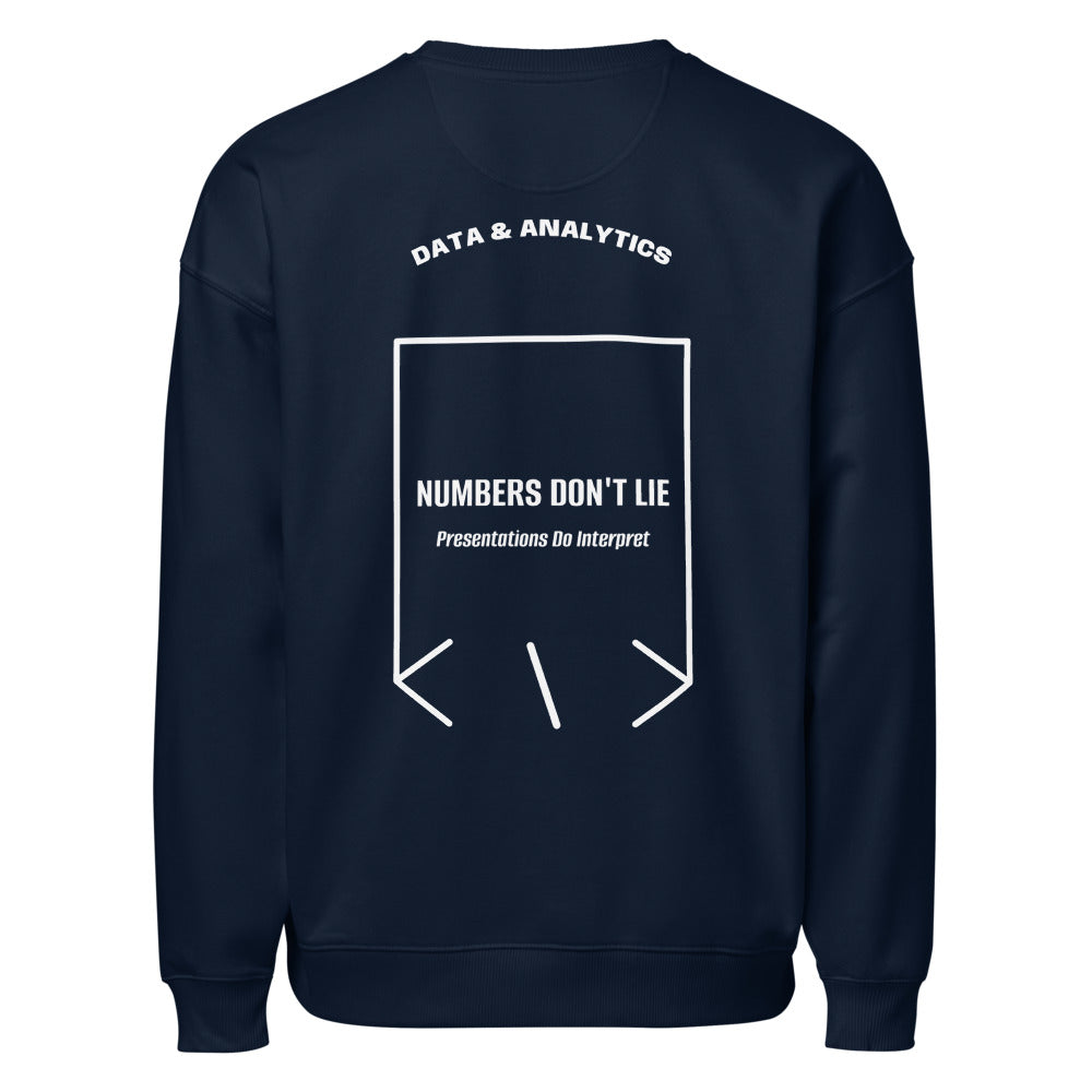 Numbers Don't Lie — French Navy White back mockup