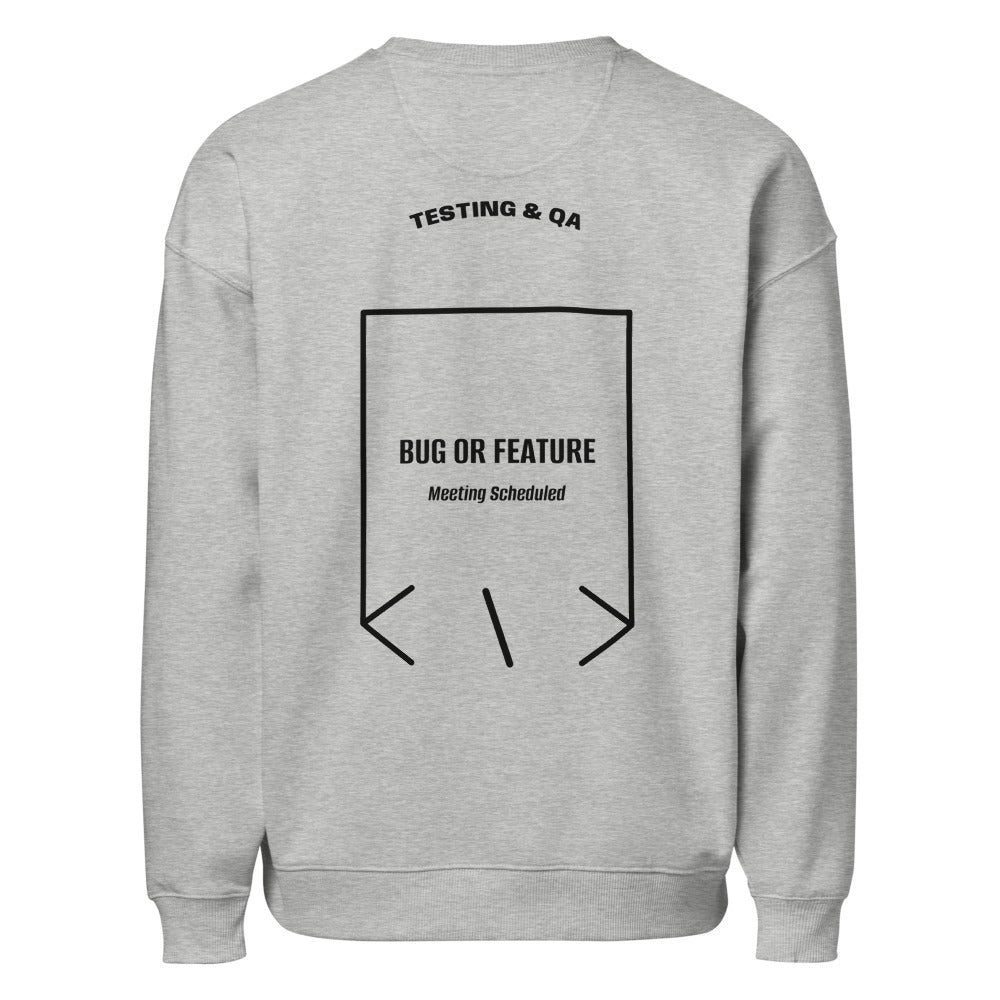 Bug Or Feature — Heather Grey Black back mockup
