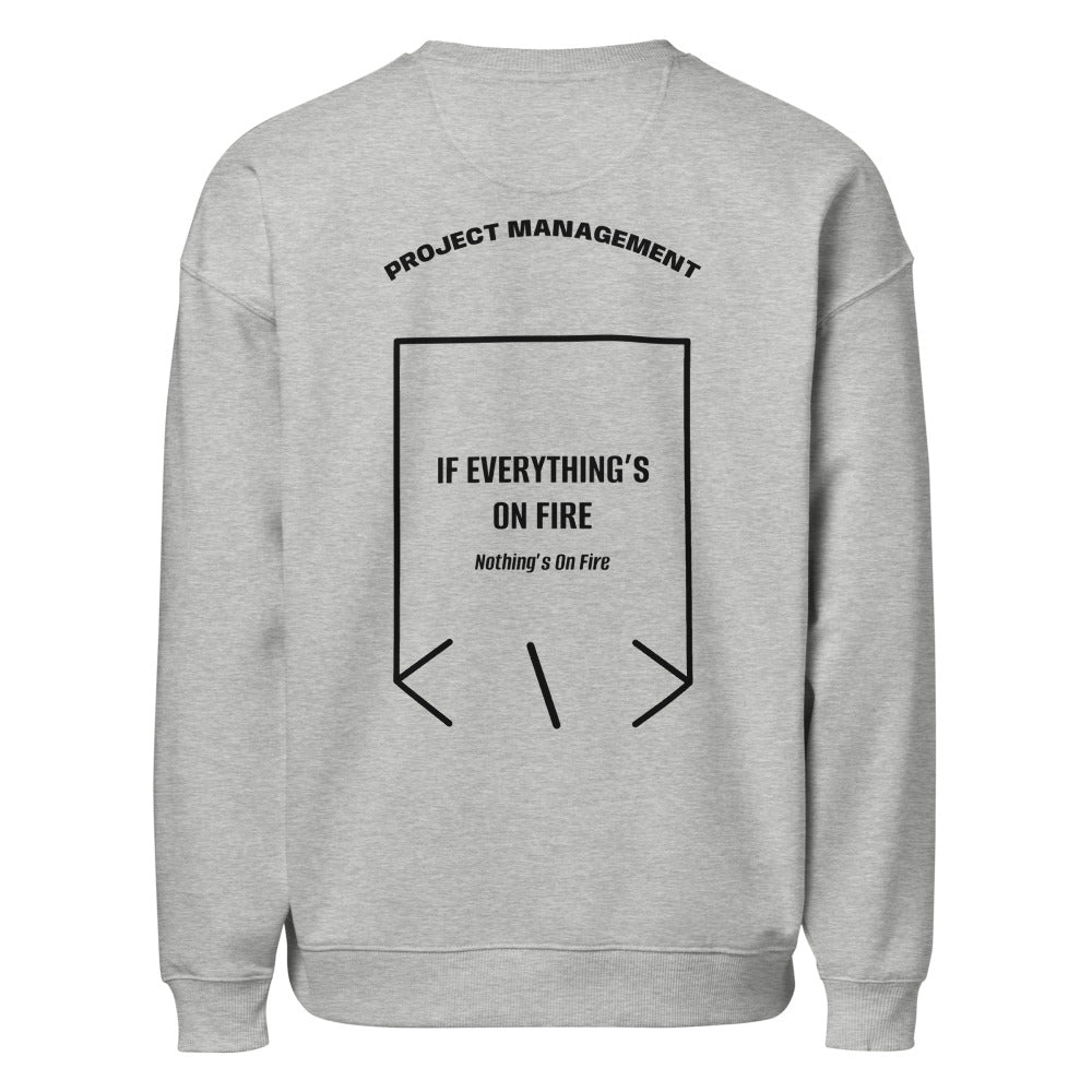 If Everything’s On Fire — Heather Grey Black back mockup