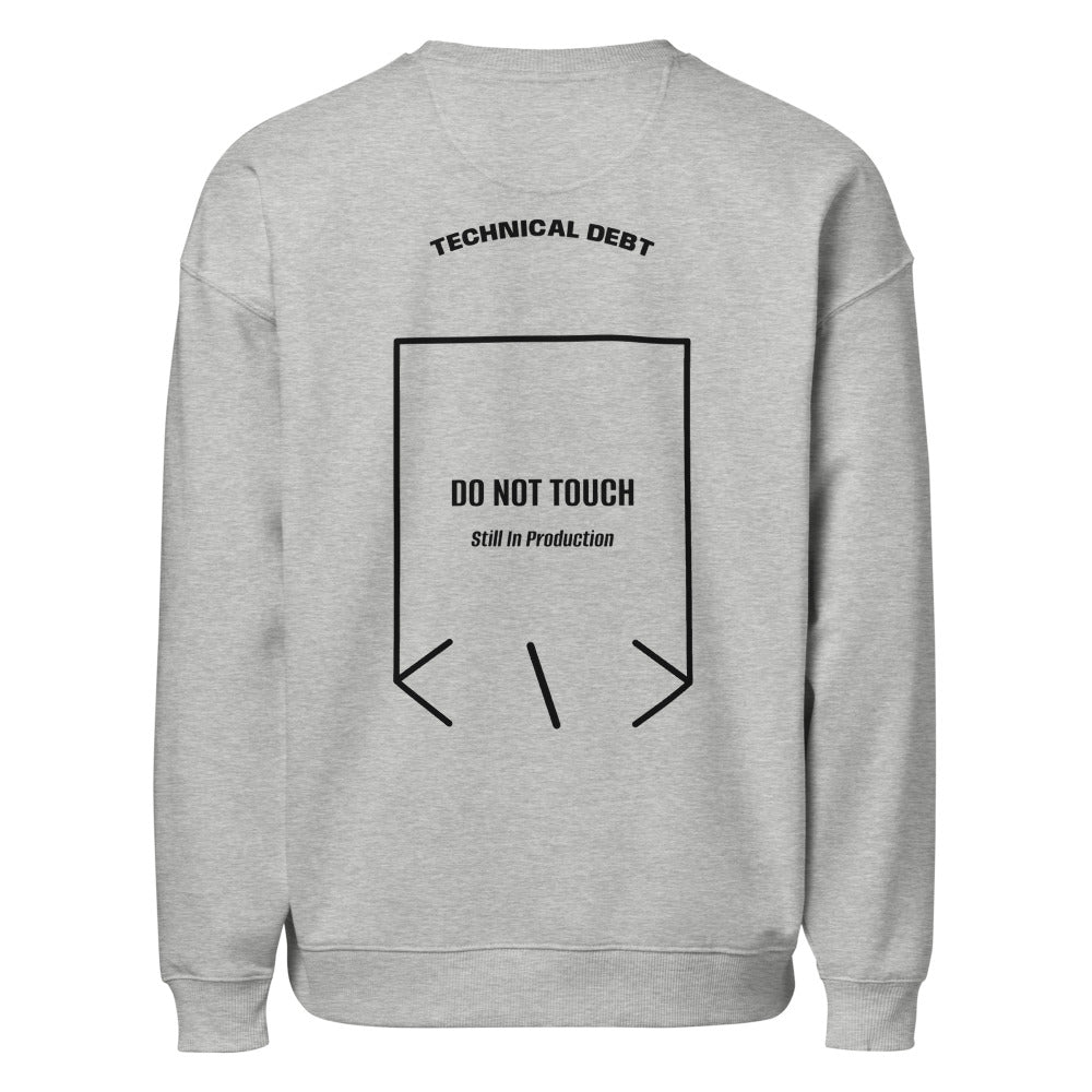 Do Not Touch — Heather Grey Black back mockup