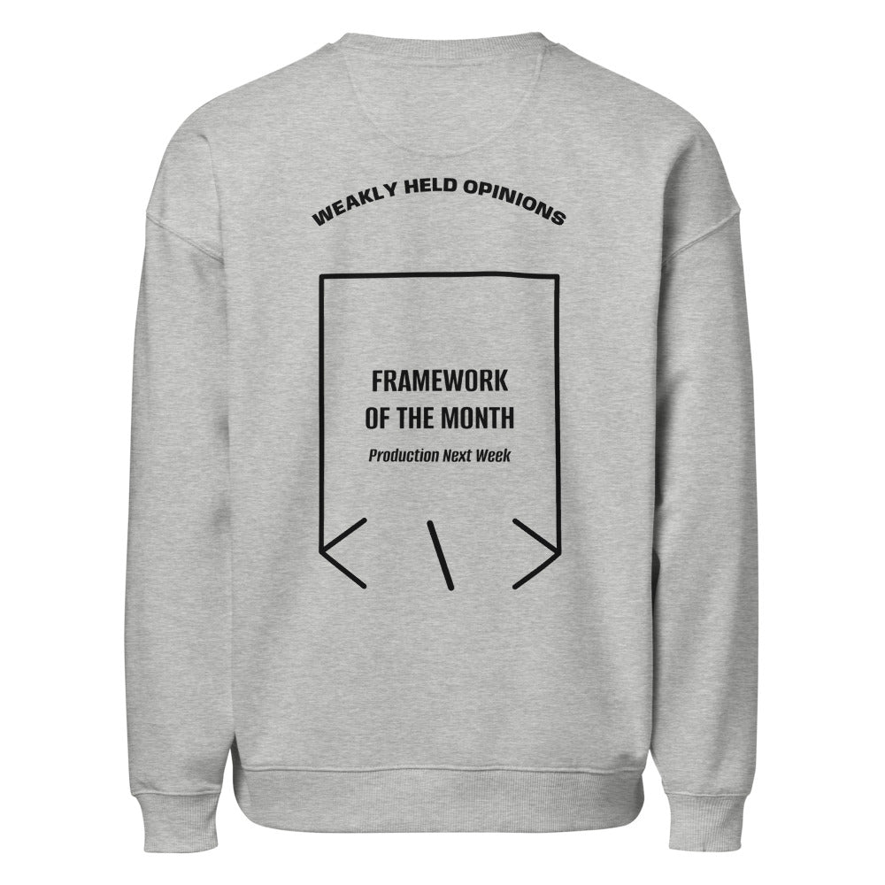 Framework Of The Month — Heather Grey Black back mockup