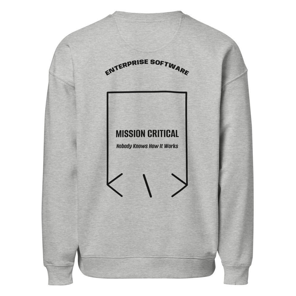 Mission Critical — Heather Grey Black back mockup