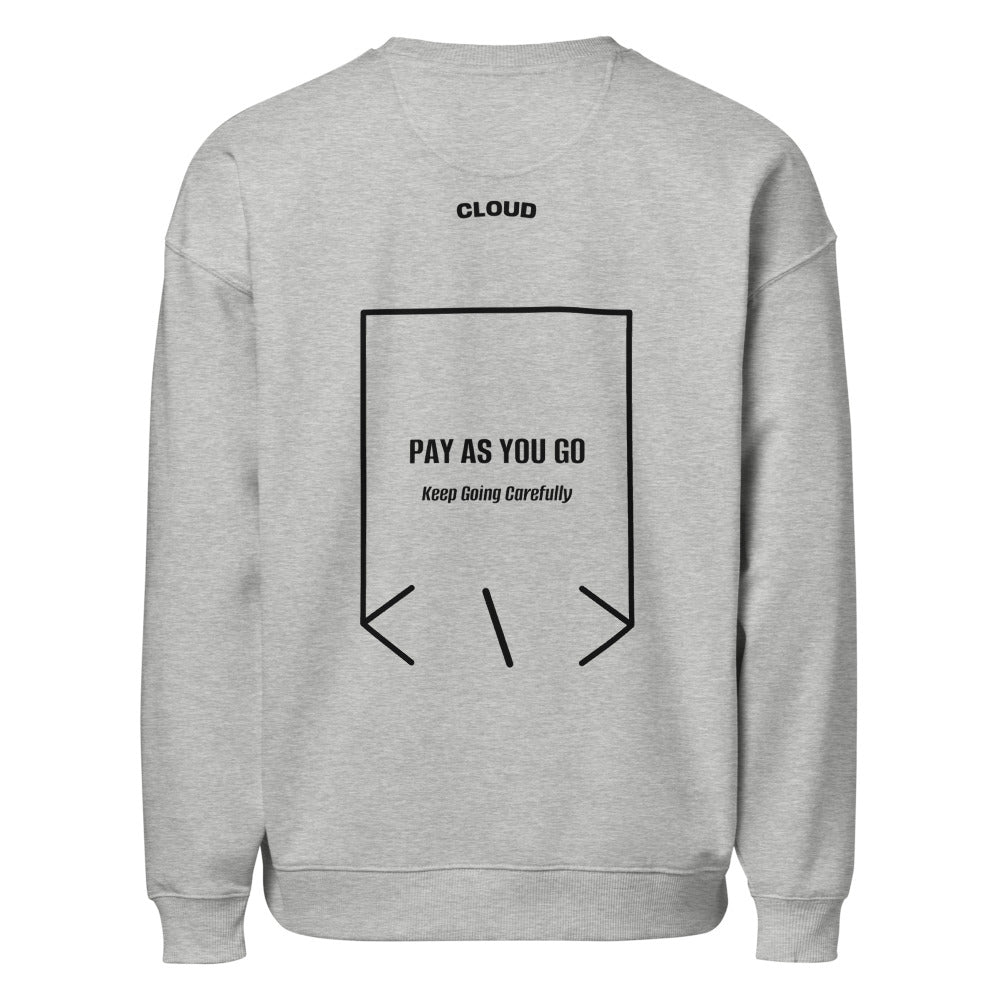 Pay As You Go — Heather Grey Black back mockup