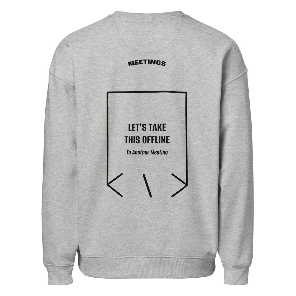 Let's Take This Offline — Heather Grey Black back mockup