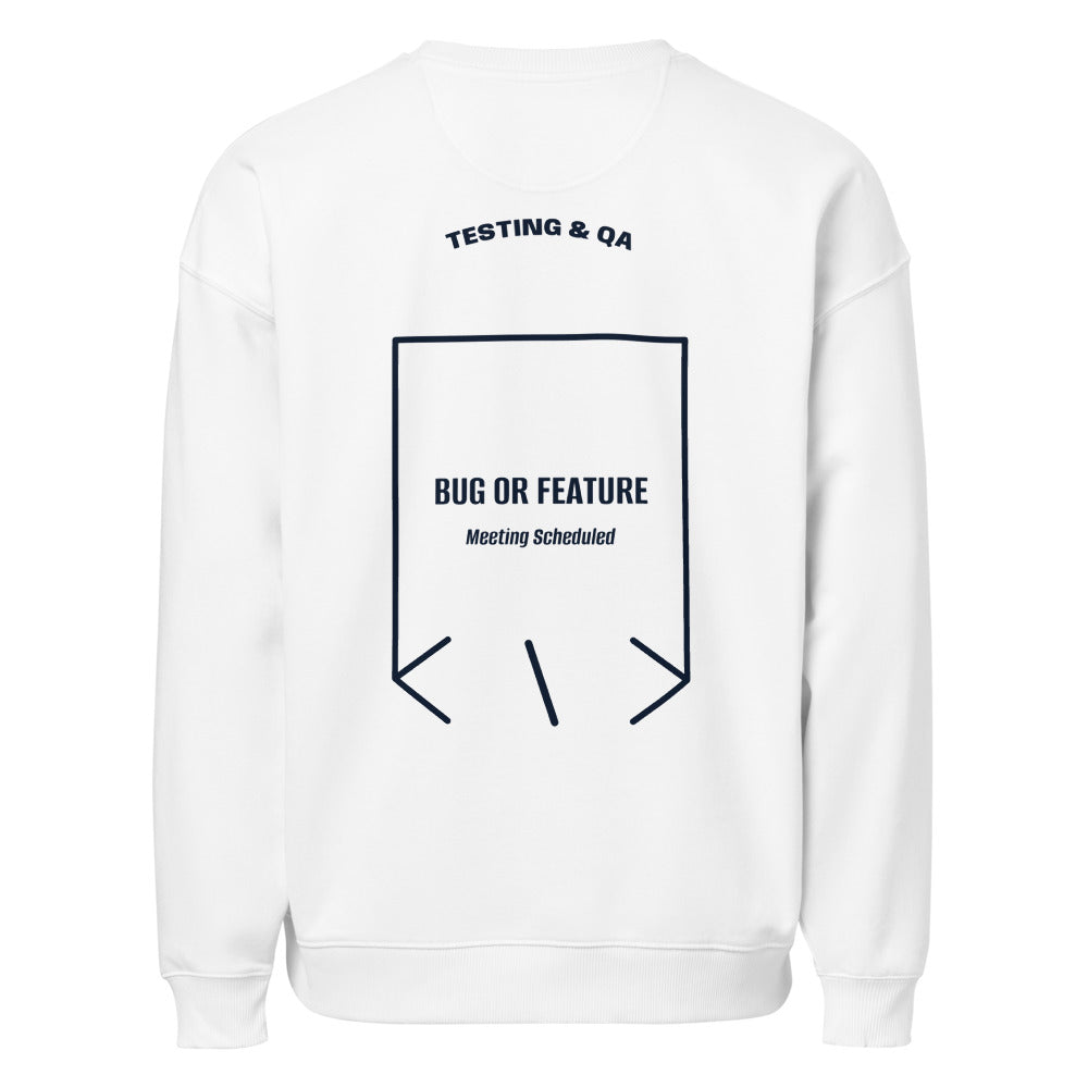 Bug Or Feature — White French Navy back mockup