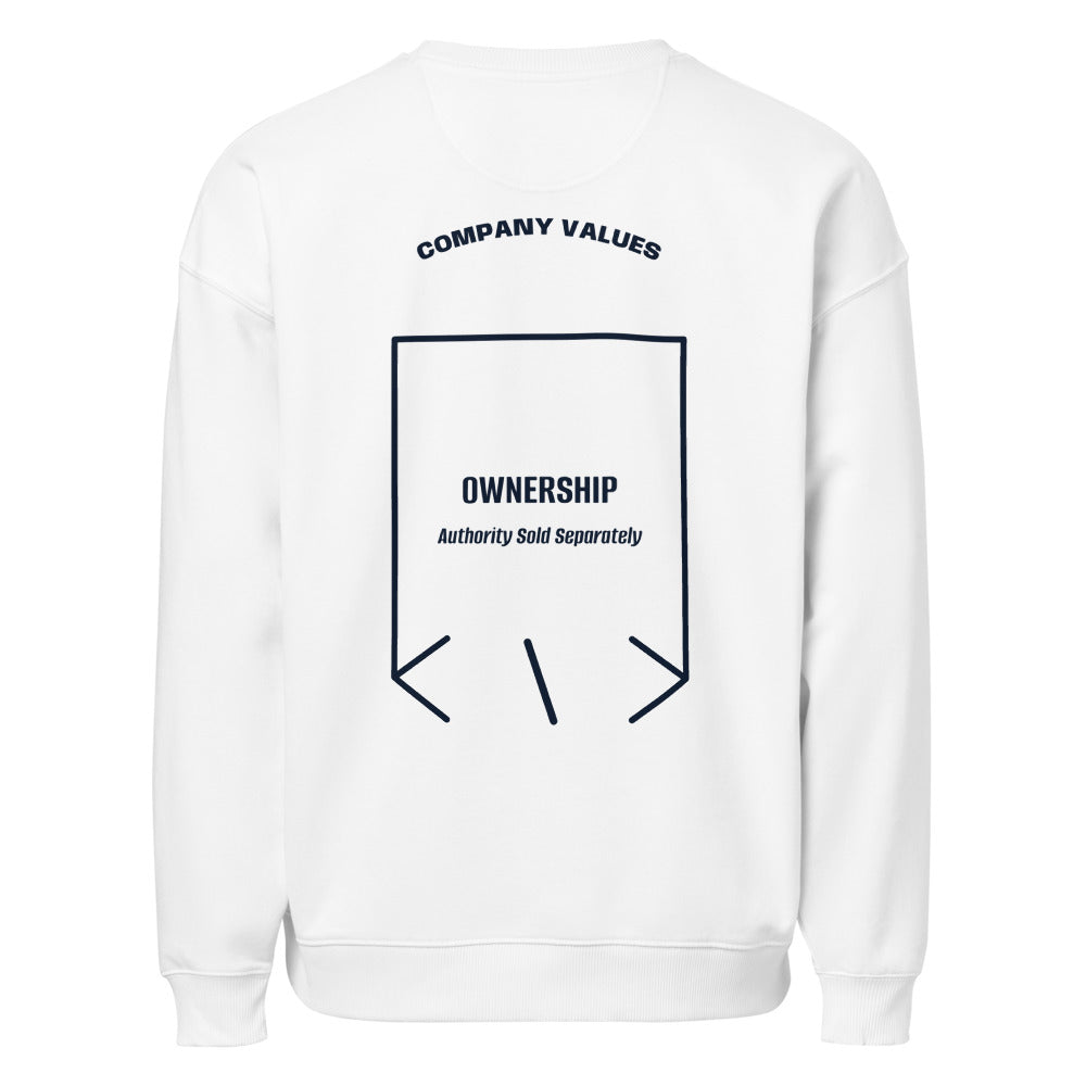 Ownership — White French Navy back mockup