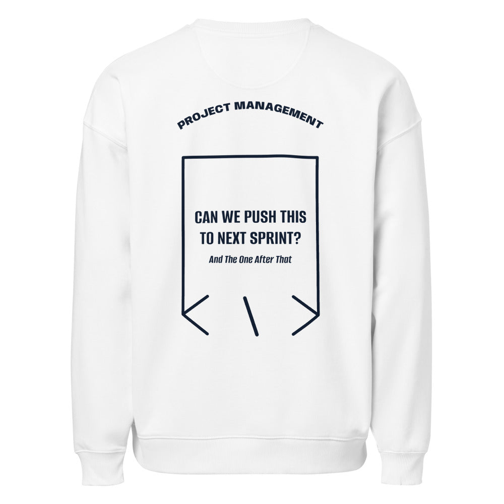 Can We Push This To Next Sprint? — White French Navy back mockup