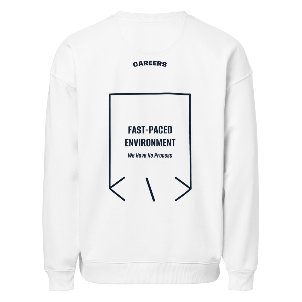 Fast-Paced Environment — White French Navy back mockup