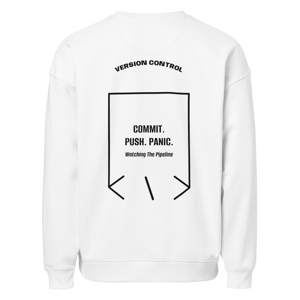 Commit. Push. Panic. — secondary back mockup