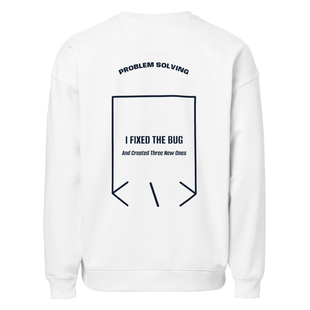 I Fixed The Bug — White French Navy back mockup