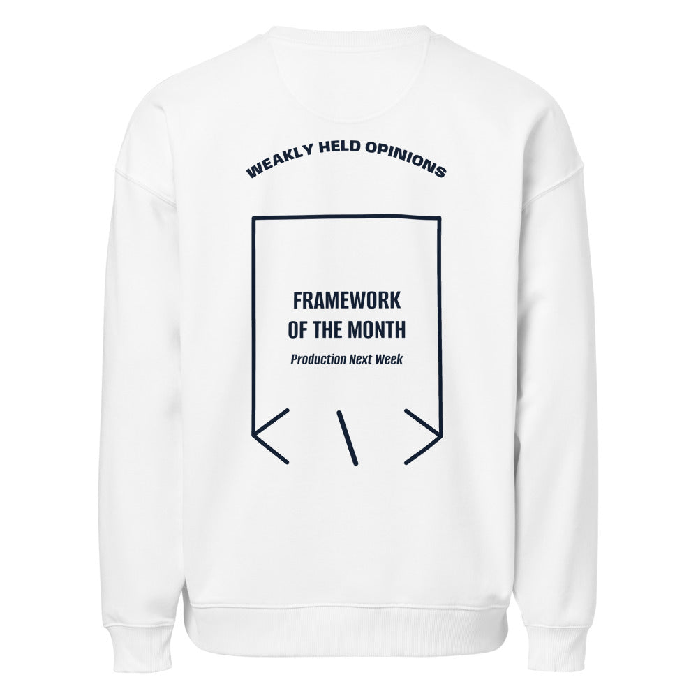 Framework Of The Month — White French Navy back mockup