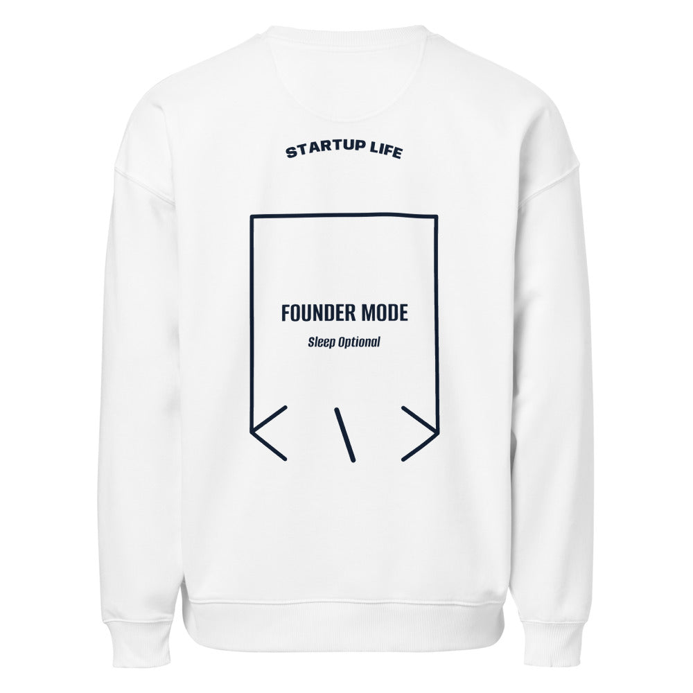Founder Mode — White French Navy back mockup