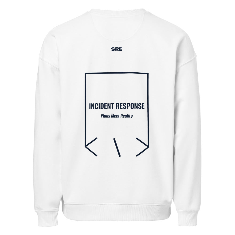 Incident Response — White French Navy back mockup