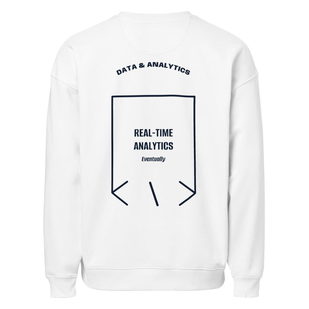 Real-Time Analytics — White French Navy back mockup