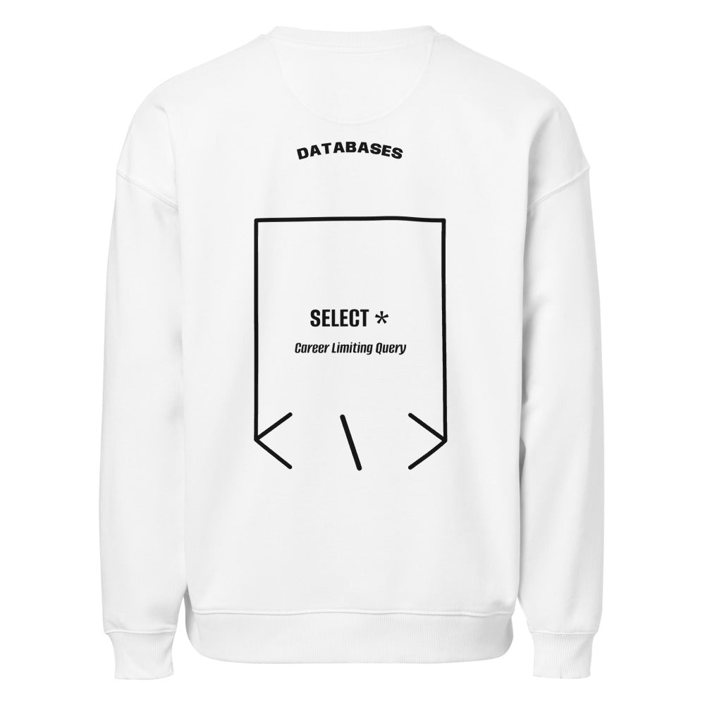 SELECT * — White Black back mockup