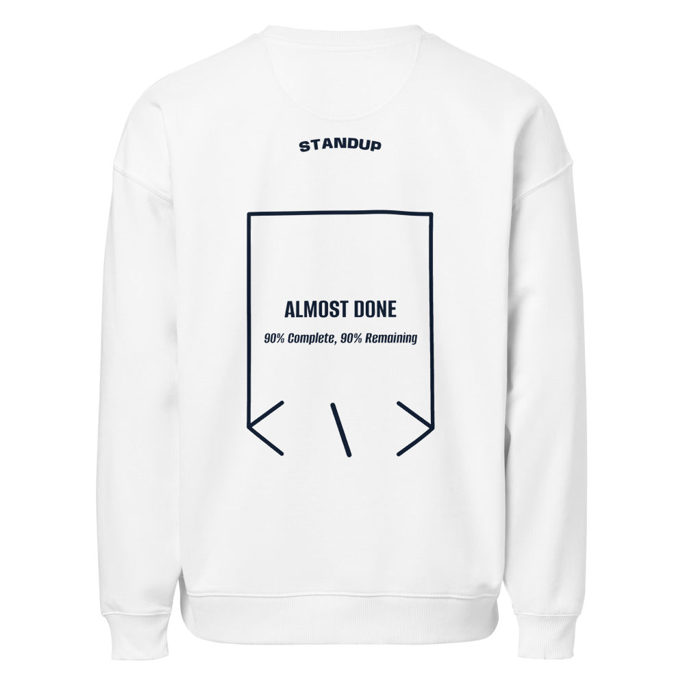 Almost Done — White French Navy back mockup