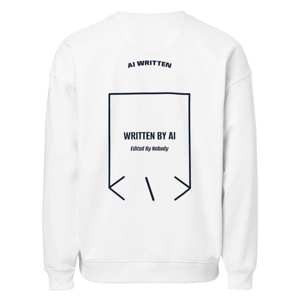 Written By AI — White French Navy back mockup