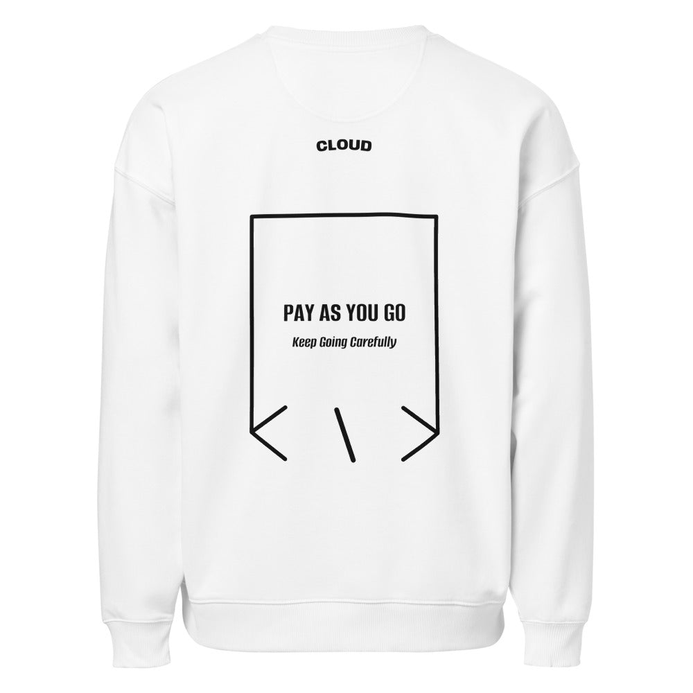 Pay As You Go — White Black back mockup