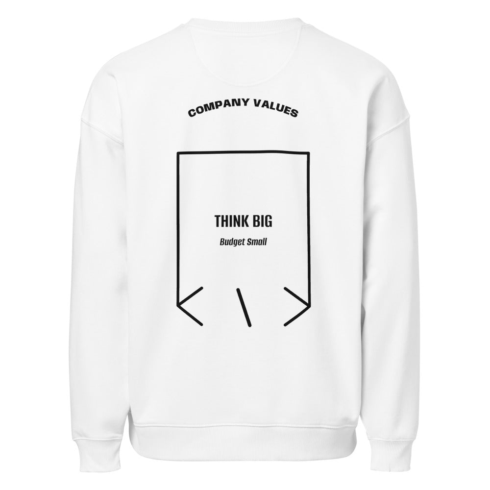Think Big — White Black back mockup