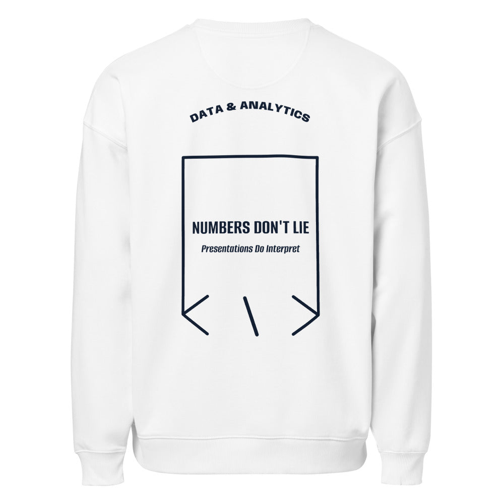 Numbers Don't Lie — White French Navy back mockup