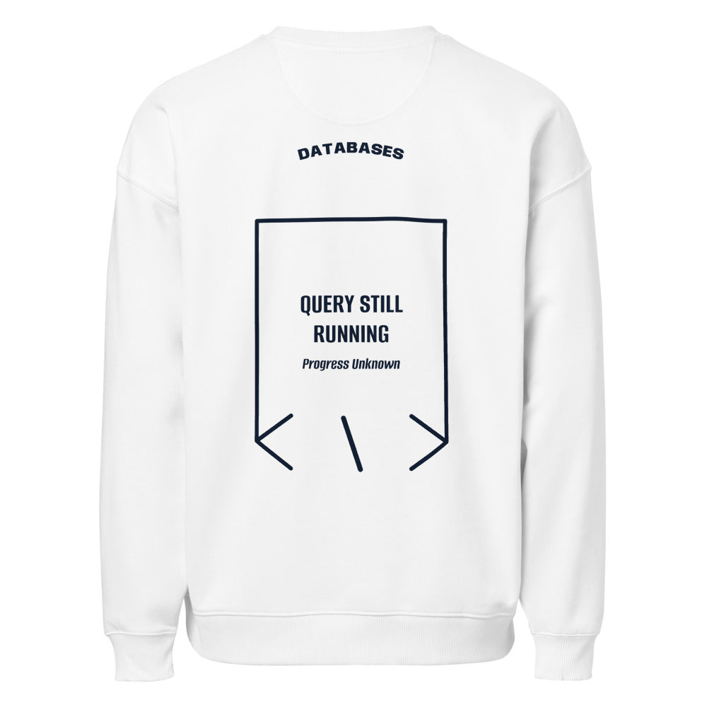 Query Still Running — secondary back mockup
