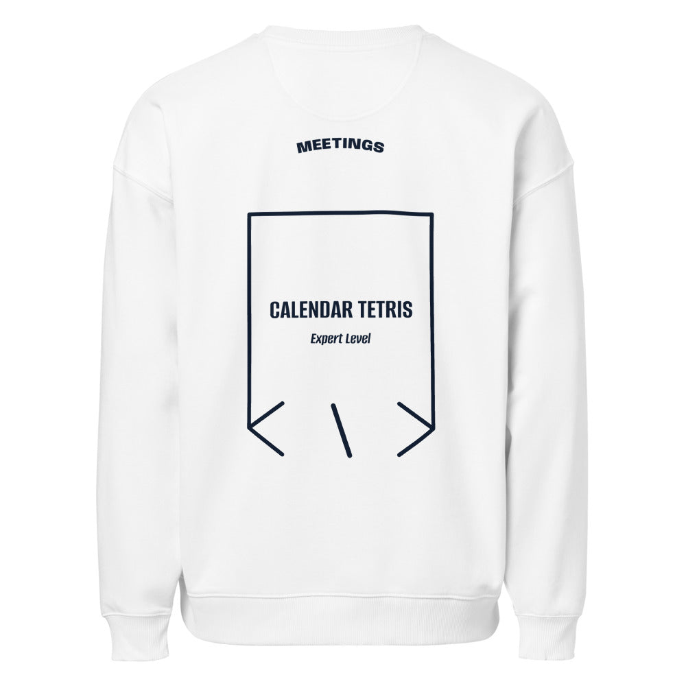 Calendar Tetris — White French Navy back mockup