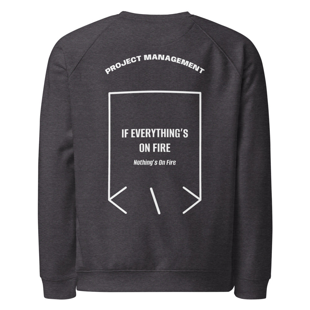 If Everything’s On Fire — Charcoal Melange White back mockup