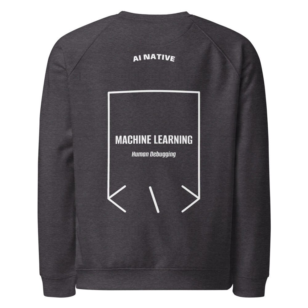 Machine Learning — Charcoal Melange White back mockup