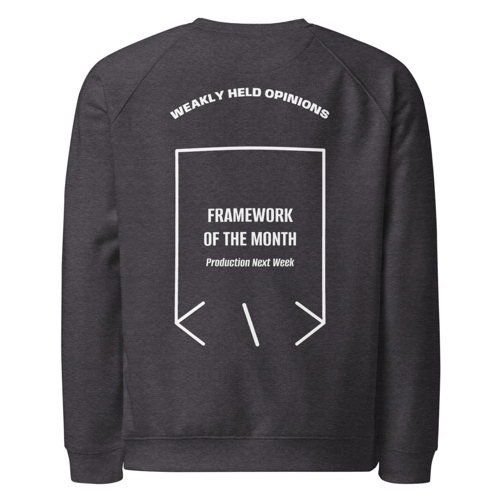 Framework Of The Month — Charcoal Melange White back mockup