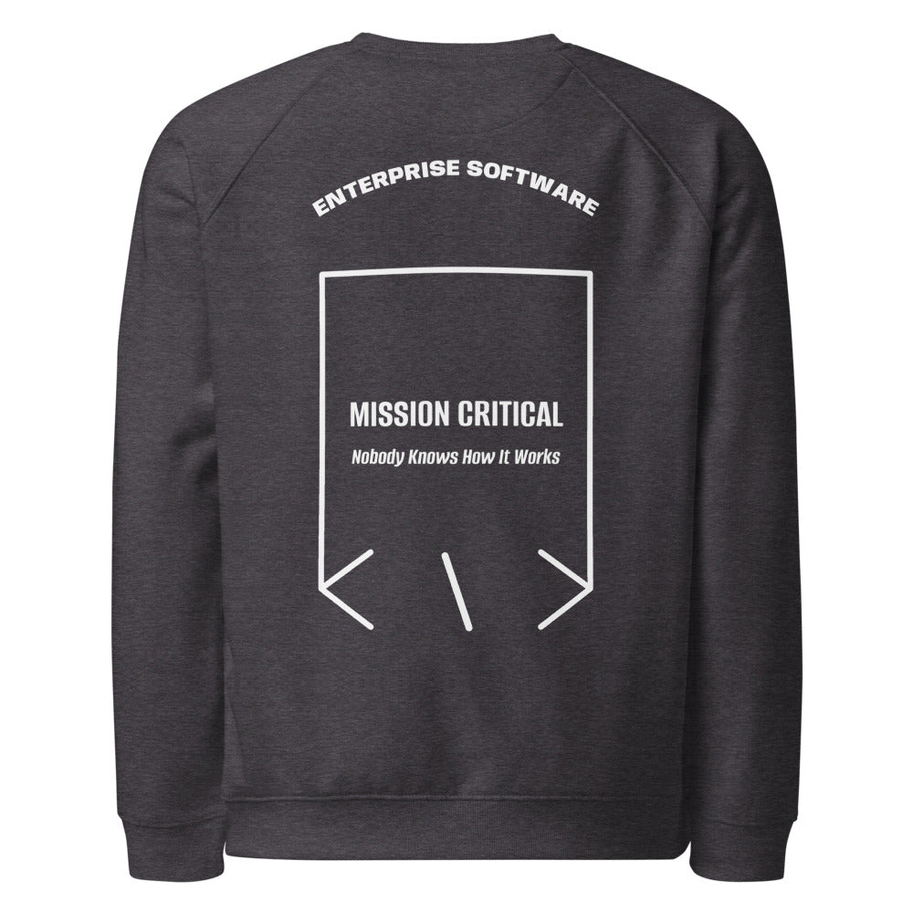 Mission Critical — Charcoal Melange White back mockup