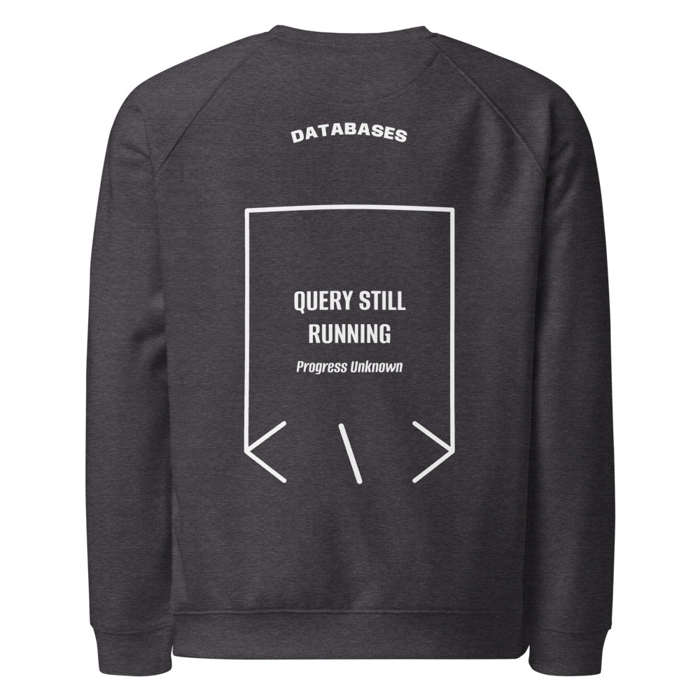 Query Still Running — Charcoal Melange White back mockup