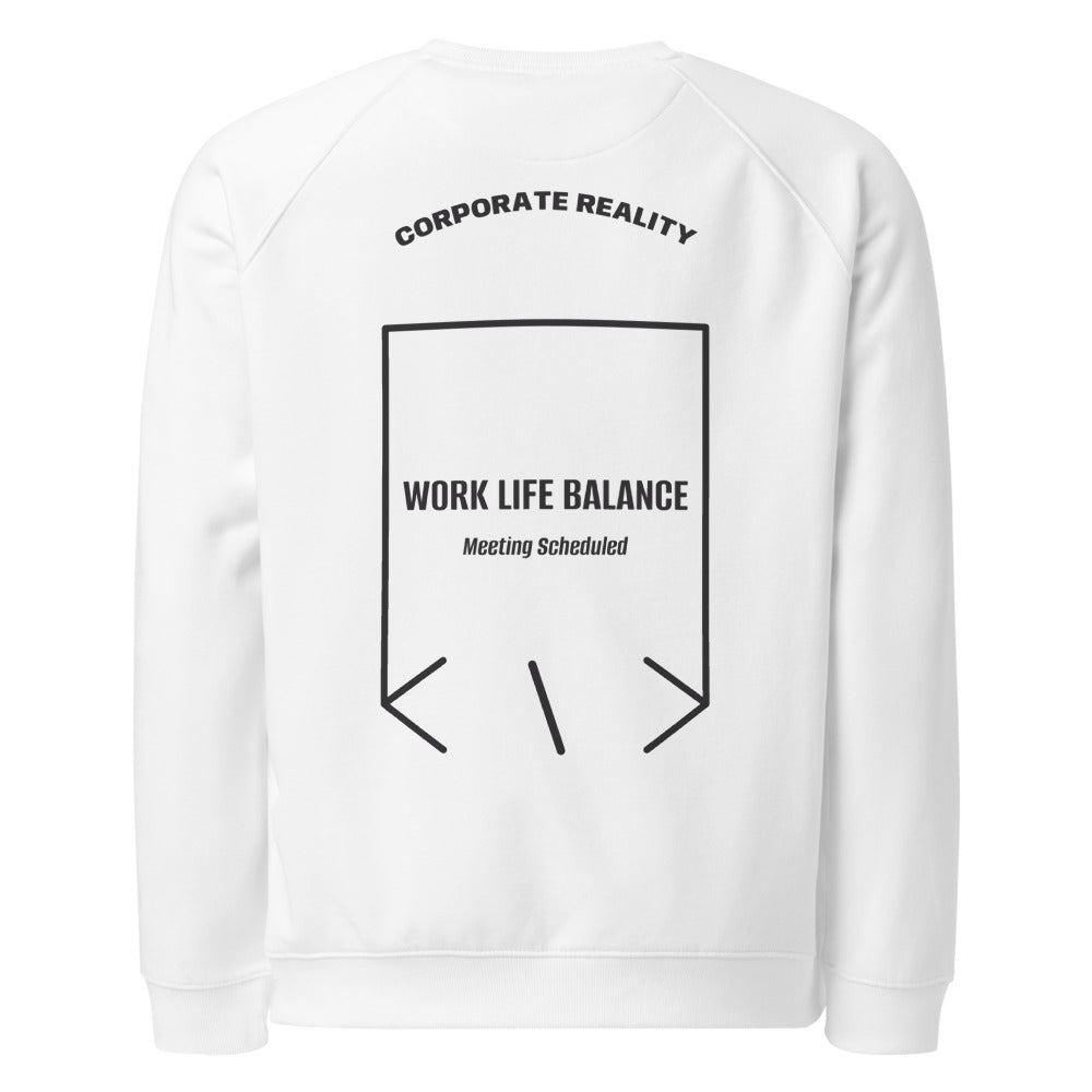 Work Life Balance — White Charcoal Melange back mockup