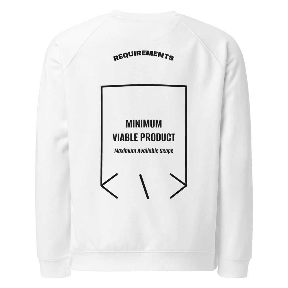 Minimum Viable Product — White Black back mockup