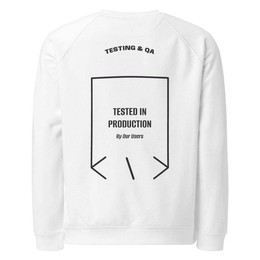 Tested In Production — White Charcoal Melange back mockup