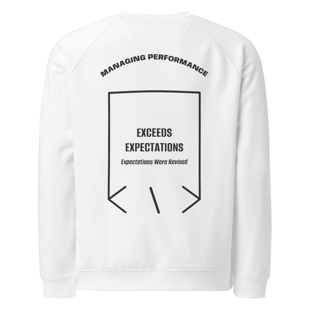 Exceeds Expectations — White Charcoal Melange back mockup