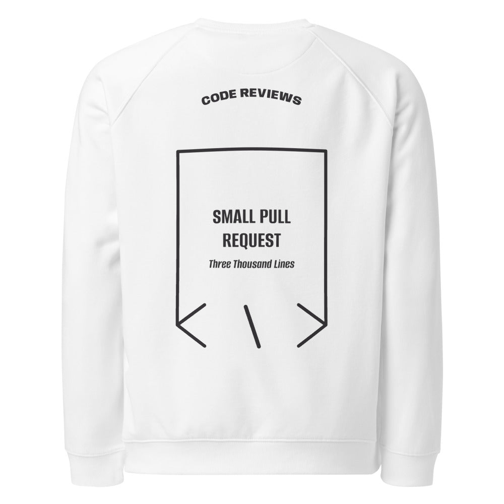 Small Pull Request — White Charcoal Melange back mockup