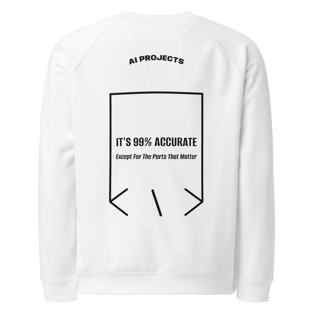 It's 99% Accurate — White Black back mockup