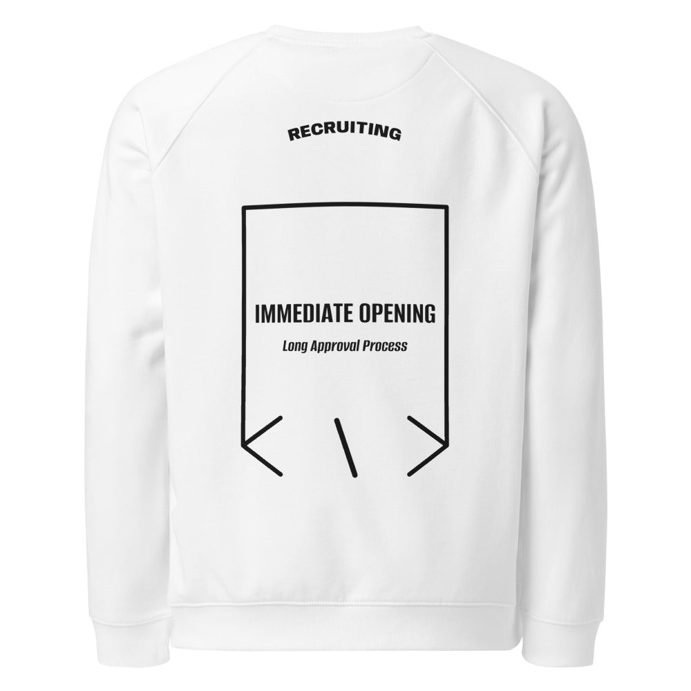 Immediate Opening — White Black back mockup