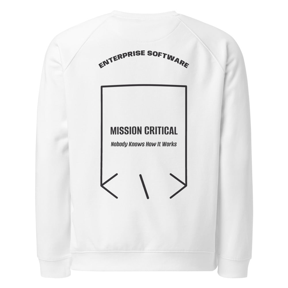 Mission Critical — White Charcoal Melange back mockup