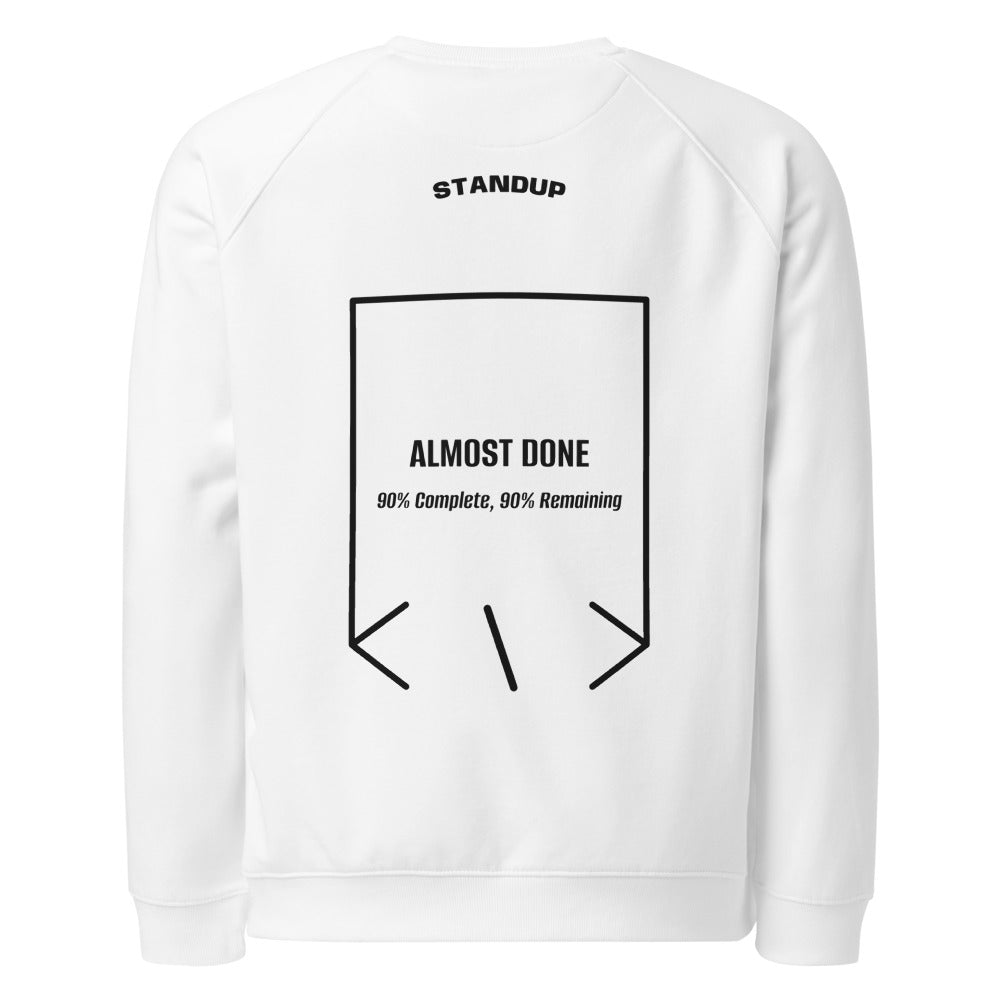 Almost Done — White Black back mockup