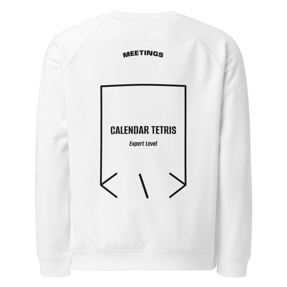Calendar Tetris — White Black back mockup