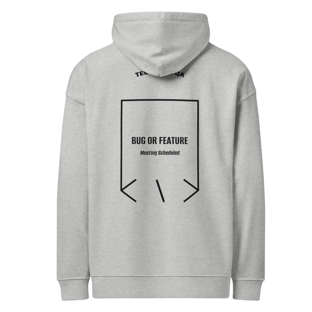 Bug Or Feature — Heather Grey Black back mockup
