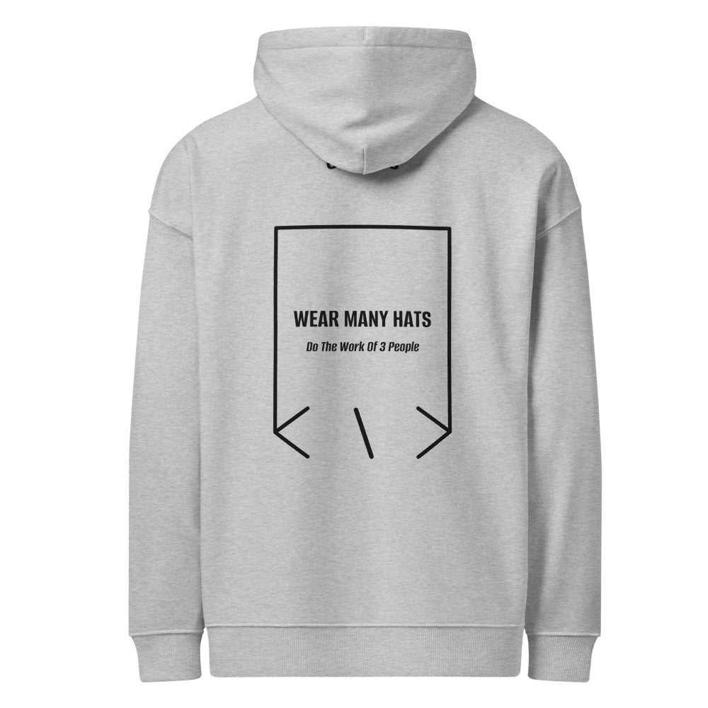 Wear Many Hats — Heather Grey Black back mockup