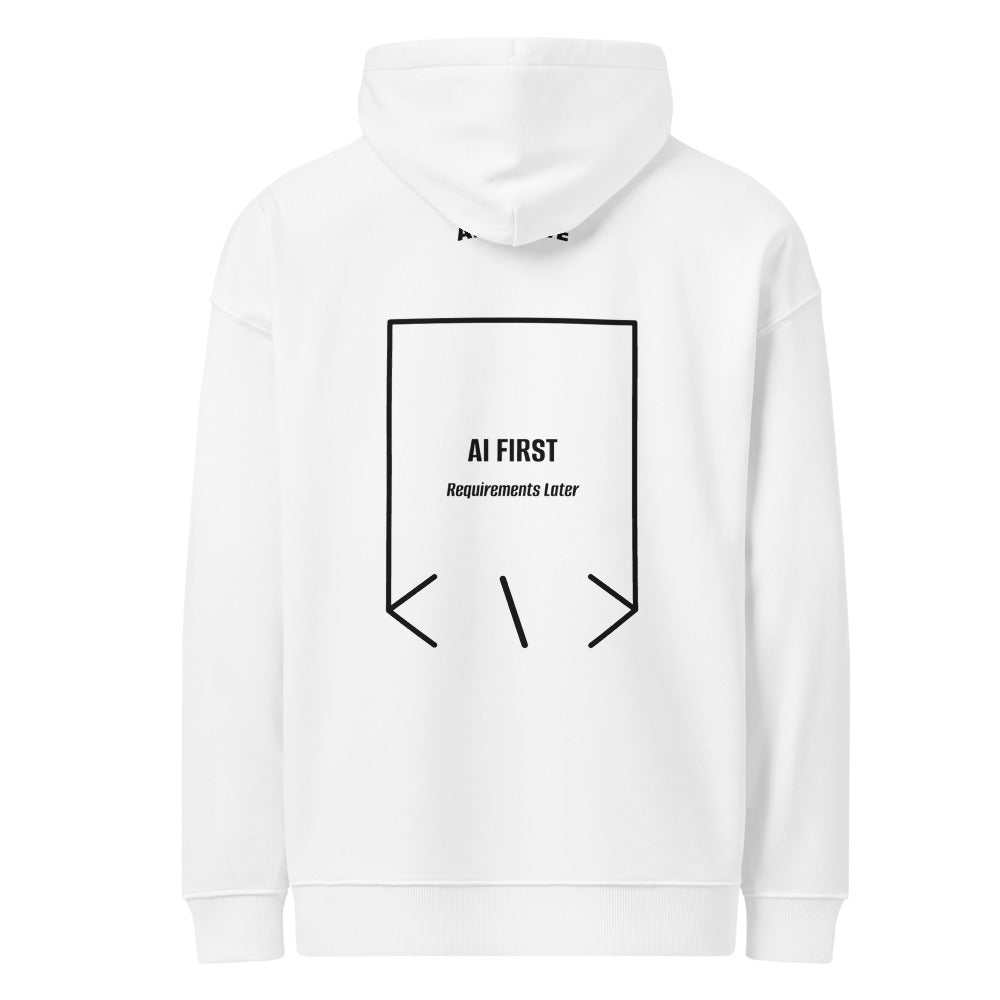 AI First — White Black back mockup