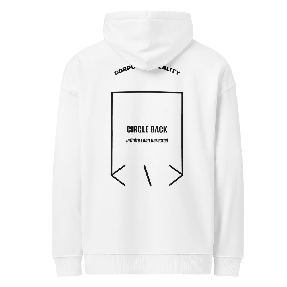 Circle Back — White Black back mockup
