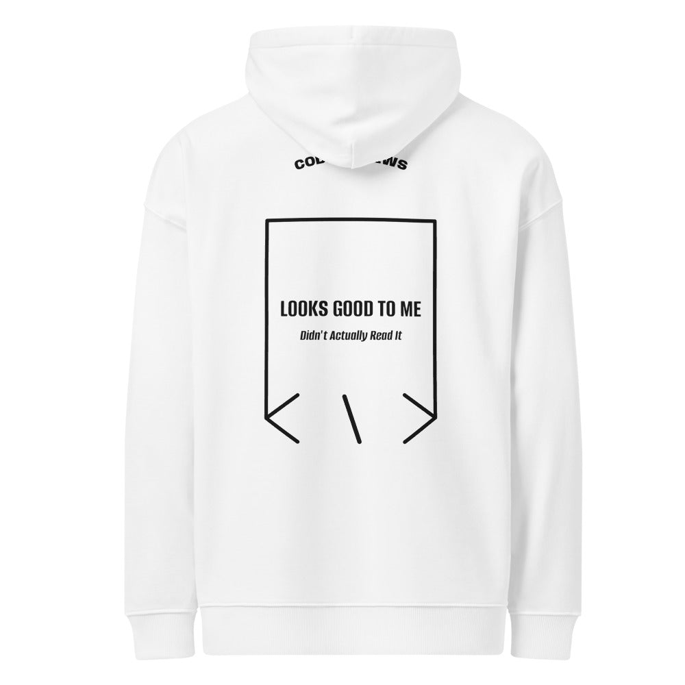 Looks Good To Me — White Black back mockup