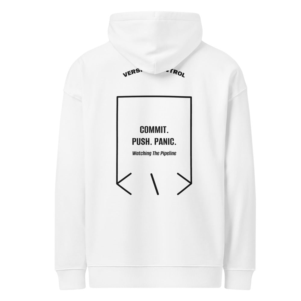 Commit. Push. Panic. — secondary back mockup