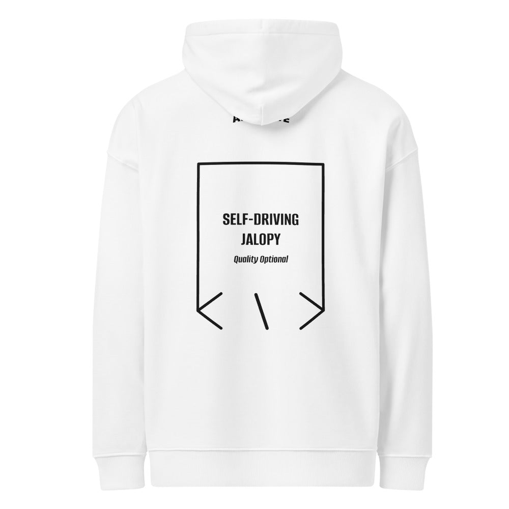 Self-Driving Jalopy — White Black back mockup