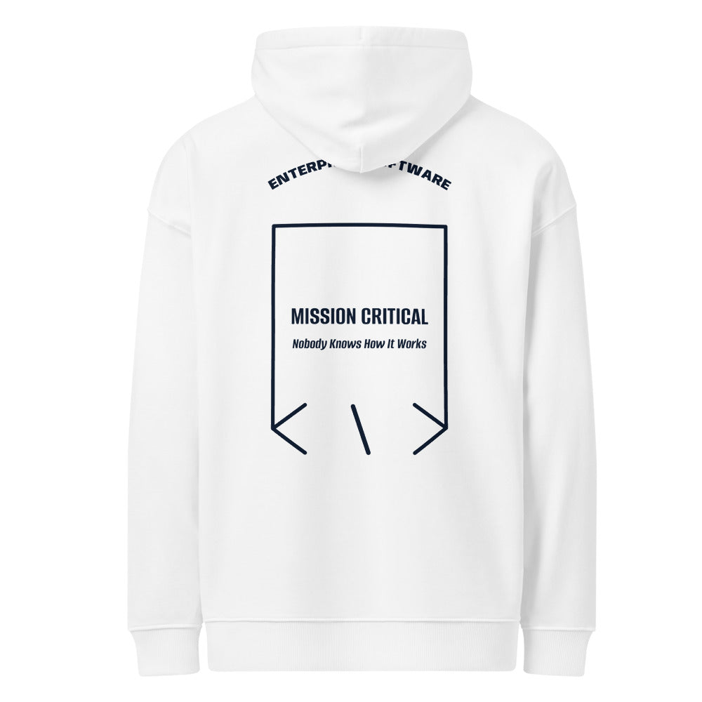 Mission Critical — White French Navy back mockup